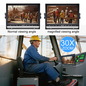 Caméra sans fil pour grue à tour, surveillance des angles morts à longue portée de 300 mètres, moniteur 10,1 pouces, 1080P, étanche IP68, zoom 30X - Product Image 3