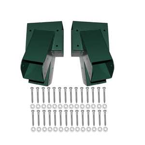 Support d'extrémité de balançoire de patio en acier au carbone robuste finition enduite de poudre verte pour porche de jardin de Support de balançoire en bois extérieur intérieur - Product Image 2