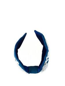 Hot Selling Soft Padded <b>Fabric</b>-Wrapped Base Handmade Pearl Floral Embroidered Knot <b>Beaded</b> Hair Accessory <b>Fabric</b> Headbands 2026 - Product Image 4