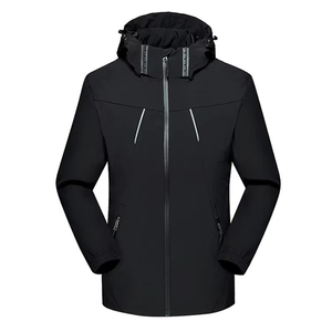 Veste coupe-vent personnalisée à coquille souple pour hommes grande taille fermeture éclair imperméable avec rembourrage en duvet respirant pour l'hiver du Pakistan - Product Image 1