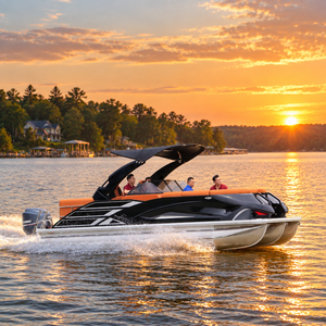 <span class=keywords><strong>Yate</strong></span> Pontón Recreativo Moderno y Personalizado con Motor Fuera de Borda para Pesca Familiar, Cruceros de Fin de Semana y Deportes Acuáticos - Product Image 3