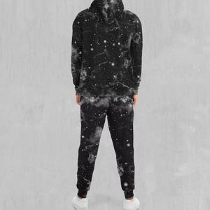 Ensemble survêtement d'hiver pour homme à capuche, deux pièces, veste et pantalon, impression couleur intégrale, 100% coton, logo personnalisé, vêtements d'équipe, entreprise - Product Image 4