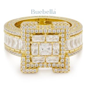 Men's 14K Gold Fine Jewelry <b>Rings</b> Trendy Fashion Cuban Hip Hop Style Popular <b>Diamond</b> <b>Rings</b> for Drop-shipping - Product Image 1