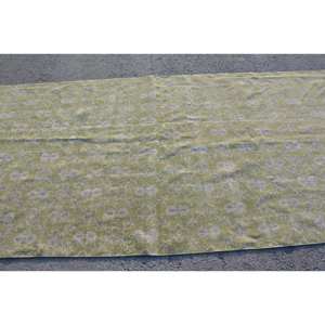 Tapis turc Vintage traditionnel 5.3 X 10.4ft classique vert blanc Patchwork Design laine Latex plat tissage Rectangle couloir - Product Image 4