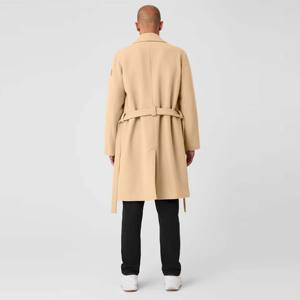 Manteau d'hiver long en laine à double boutonnage pour homme d'affaires et d'extérieur, manteau en laine ajusté et ajusté pour homme - Product Image 1
