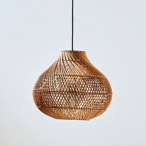 Abat-jour en rotin Globe Abat-jour suspendu en osier fait à la main Silhouette arrondie Accent décoratif de plafond pour intérieur moderne - Product Image 1