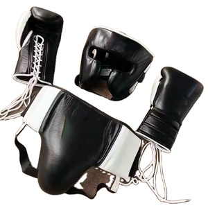 Guantes de Boxeo Diseñados para Entrenamiento, Sparring y Combate, Cómodos y Duraderos, con Cierre de Velcro, Cuero Vacuno Genuino, Conjuntos de Boxeo - Product Image 1