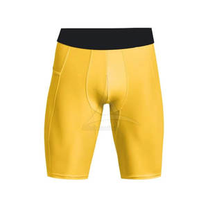 Meilleure vente Short de compression pour homme taille élastique solide décontracté haute qualité Spandex/Polyester séchage rapide - Product Image 1