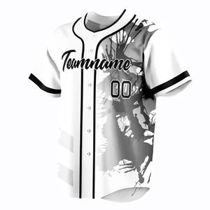 Maillot de baseball personnalisable respirant à transfert thermique, grande taille, vêtements de softball tendance, vente en gros, style personnalisé - Product Image 3