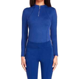 Camiseta Interior de Manga Larga para Montar a Caballo, Personalizada al por Mayor, con Media Cremallera, Impermeable, Protección UV, Secado Rápido, Spandex/Algodón - Product Image 5