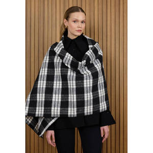 Wool Linen Floral Shawl-Breathable Square Scarf for Party - Product Image 3