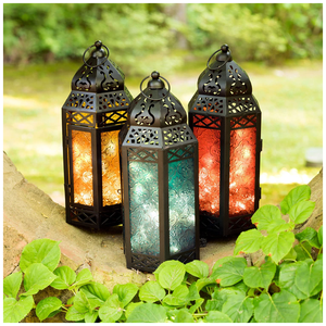 2025 decoración de fiesta de vacaciones personalizada linternas marroquíes Halloween brillante LED linterna de viento lámparas para decoración del hogar - Product Image 5