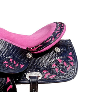 Selle Western en cuir véritable de qualité supérieure pour les courses de barils et l'équitation - Product Image 5