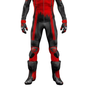 Combinaison de course moto Denork Pro pour homme en cuir de vache/crocodile, niveau CE 2, vêtements de course automobile perforés, combinaison de moto 1 pièce - Product Image 2