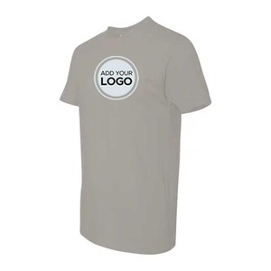 T-shirt en mélange de trois couleurs unisexe avec logo personnalisé 100% coton - Product Image 2