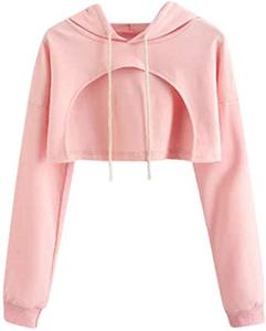 Crop Hoodies Women Hoodie Latest Fashion Crop <b>Top</b> <b>Thermal</b> Hood - Product Image 4