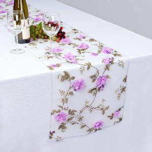 Nappe en gaze de gaze, décoration élégante pour intérieur et extérieur, chemin de Table personnalisé, décoration de maison et de restaurant, luxe classique - Product Image 5