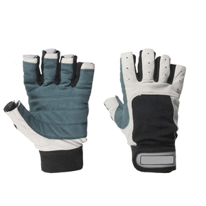 Fourniture directe d'usine de gants de voile demi-doigts de haute qualité Gants en cuir respirants entièrement personnalisables Vente chaude - Product Image 2