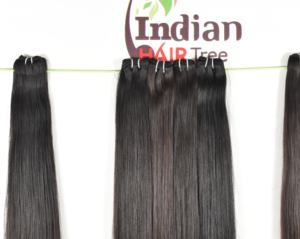 100% cuticule alignée vendeur vierge noir naturel faisceaux droits temple indien extensions de cheveux humains matériel de cheveux bruts à vendre - Product Image 4