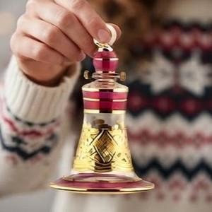 Adorno Navideño de Campana de Vidrio Soplado a Mano con Detalles en Oro de 24K, Decoración Navideña Colgante de Lujo - Product Image 3
