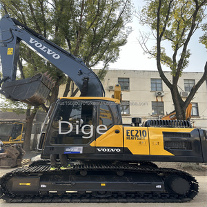 Excavatrice d'occasion Volvo EC210DL 21 tonnes Suède Excavatrice hydraulique lourde sur chenilles Volvo d'occasion d'origine de bonne qualité - Product Image 3