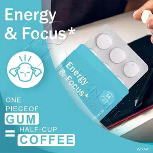 Gommes énergétiques à la caféine en marque propre, complément alimentaire à mâcher pour la concentration, pour le fitness et l'usage quotidien - Product Image 4
