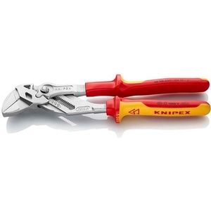 Pliers Wrench 250 Mm 46 Mm <b>Clamping</b> Width Chrome-Plated Multi-Component Handles VDE Knipex - Product Image 1
