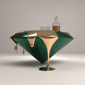 Top Trending <b>Adjustable</b> <b>Table</b> Height Portable Handcrafted Coffee <b>Table</b> Stainless Steel Top Modern Design Living Room Decoration - Product Image 4