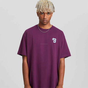 เสื้อยืดโอเวอร์ไซส์แบบกล่องใส่2025สำหรับผู้ชายเสื้อยืดผ้าฝ้ายบ็อกซี่ธรรมดา100% มีสายสะพายไหล่แบบสตรีทแต่งลายสีทึบทุกขนาด - Product Image 5