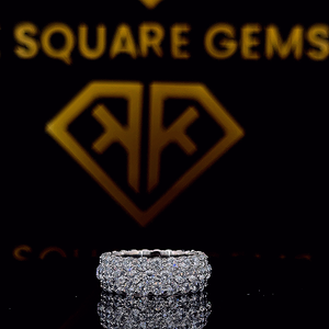 Men's or Women Moissanite Honeycomb Set Eternity <b>Band</b> <b>Wedding</b> Ring PASSES DIAMOND Tester Solid 925 <b>Sterling</b> <b>Silver</b> Hip Hop Ring - Product Image 4