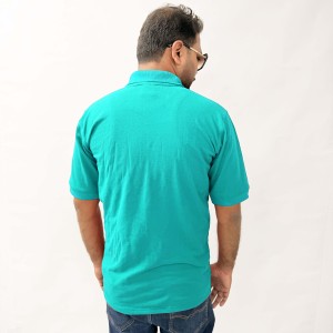 เสื้อโปโลผ้าฝ้าย100% แขนสั้นเข้ารูปลำลองสำหรับผู้ชายดีไซน์ใหม่แบบกำหนดเอง - Product Image 2