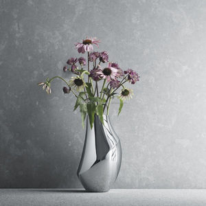 Vase à fleurs en métal indien fabriqué à la main en forme de kalash et finition en laiton idéal pour la décoration rituelle et les événements culturels - Product Image 2