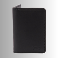 Alif dompet kartu pria ramping kulit tarik asli tekstur penuh kualitas Premium lipat dua Vintage buatan tangan tren dompet merek kustom