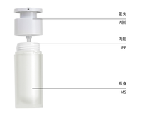Flacon de lotion sous vide personnalisé de luxe avec logo, 15 ml, 30 ml, 50 ml, blanc, double couche, rechargeable, pompe pour sérum et crème pour les yeux