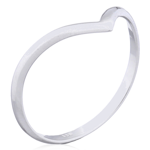 Anillo apilable de arco puntiagudo de estilo clásico de Plata de Ley 925 para ocasiones de fiesta y regalos - Product Image 1