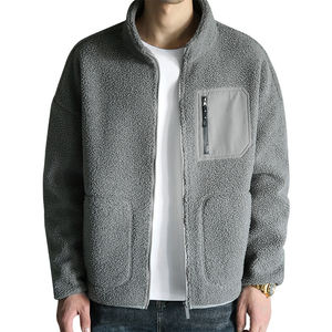 Chaqueta de invierno personalizada para hombre PASUXI, abrigo de lana de Color sólido con bolsillos con cierre de cremallera, estilo Formal directo de fábrica - Product Image 2