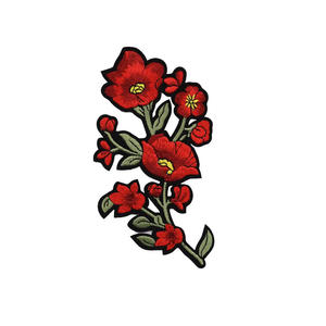Patch fleur de rose 3D Applique brodé fer sur patch meilleur prix de gros fer sur patchs - Product Image 1