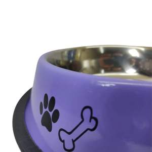 Bol pour chien Fouresta bol d'alimentation pour animaux de compagnie en acier inoxydable antidérapant résistant à la rouille facile à nettoyer - Product Image 5