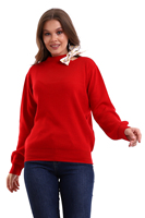 Fabricante de ropa de mujer Bufanda de manga larga Cuello Prendas de punto Suéter Otoño Invierno Nuevo estilo Prendas de punto Oportunidad al por mayor