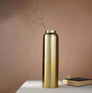 Florero de hierro de lujo, diseño moderno dorado, cantidad a granel, decoración festiva para el hogar, decoración de mesa decorativa, hotel hecho a mano, India - Product Image 2