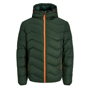 Chaqueta Acolchada Delgada de Lona para Hombre, Novedad, con Capucha y Cuello Alto, Estilo Urbano, Servicio OEM, Abrigo Cálido de Invierno para Exteriores - Product Image 1