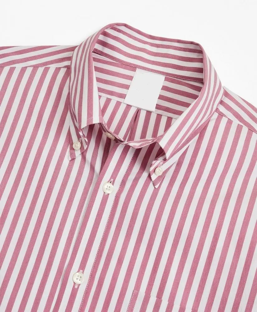 Yüksek kalite ucuz fiyat sıcak satış Trendy tasarım erkekler için 2024 varış pembe çizgili elbise gömlek