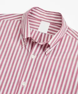 Высокое качество, низкая цена, Лидер продаж, модный дизайн, 2024 поступление, розовая полосатая рубашка для мужчин