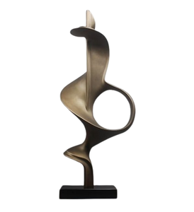 Accessoires de table modernes, objet décoratif, sculpture en aluminium brillant poli, décoration de la maison, accessoires de bureau - Product Image 1