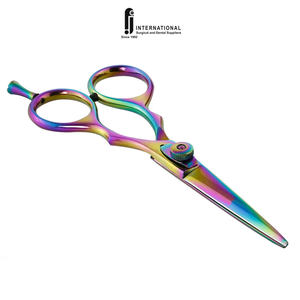 Tijeras de Peluquería Profesionales de Acero Inoxidable F.J.INTERNATIONAL FJI-SC-527, Tijeras de Maquillaje con Filo Afilado y Punta Roma - Product Image 5