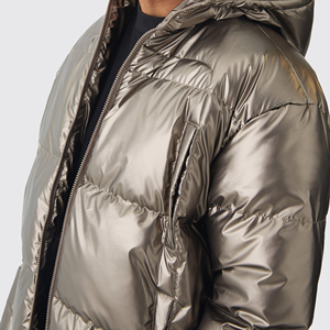 Chaqueta de Plumón Personalizada para Hombre, Diseño de Moda para Invierno, Talla Grande, Color Marrón Brillante - Product Image 2