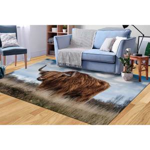 Alfombra de Vaca Highland: Alfombra Decorativa con Diseño de Toro Escocés, Alfombra Estampada, Alfombra de Chenilla - Product Image 2