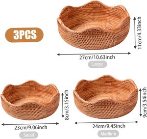ตะกร้าหวายสานมือพร้อมถาดเสิร์ฟผลไม้สำหรับตกแต่งปาร์ตี้ในเวียดนาม - Product Image 2