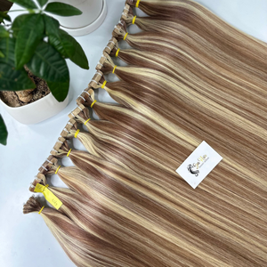 Sun Hair Company Straight Piano Sutil Highlight Cinta inyectada Cabello Remy Máquina de extensiones de cabello humano vietnamita Trama Doble - Product Image 1