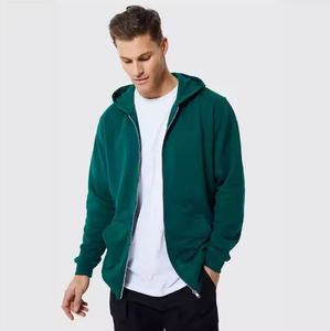 Fabricant de sweat à capuche zippé personnalisé bouffée imprimé nous polaire doublé fermeture éclair complète hiver chaud thermique fermeture éclair sweats à capuche pour hommes - Product Image 6
